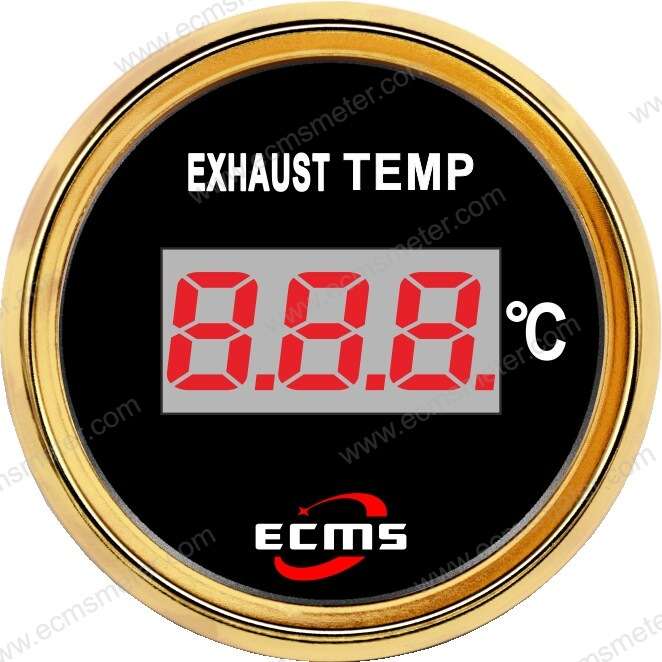 ECP汽车改装车尾气温度显示仪表工程机械设备尾气排放800度温度表