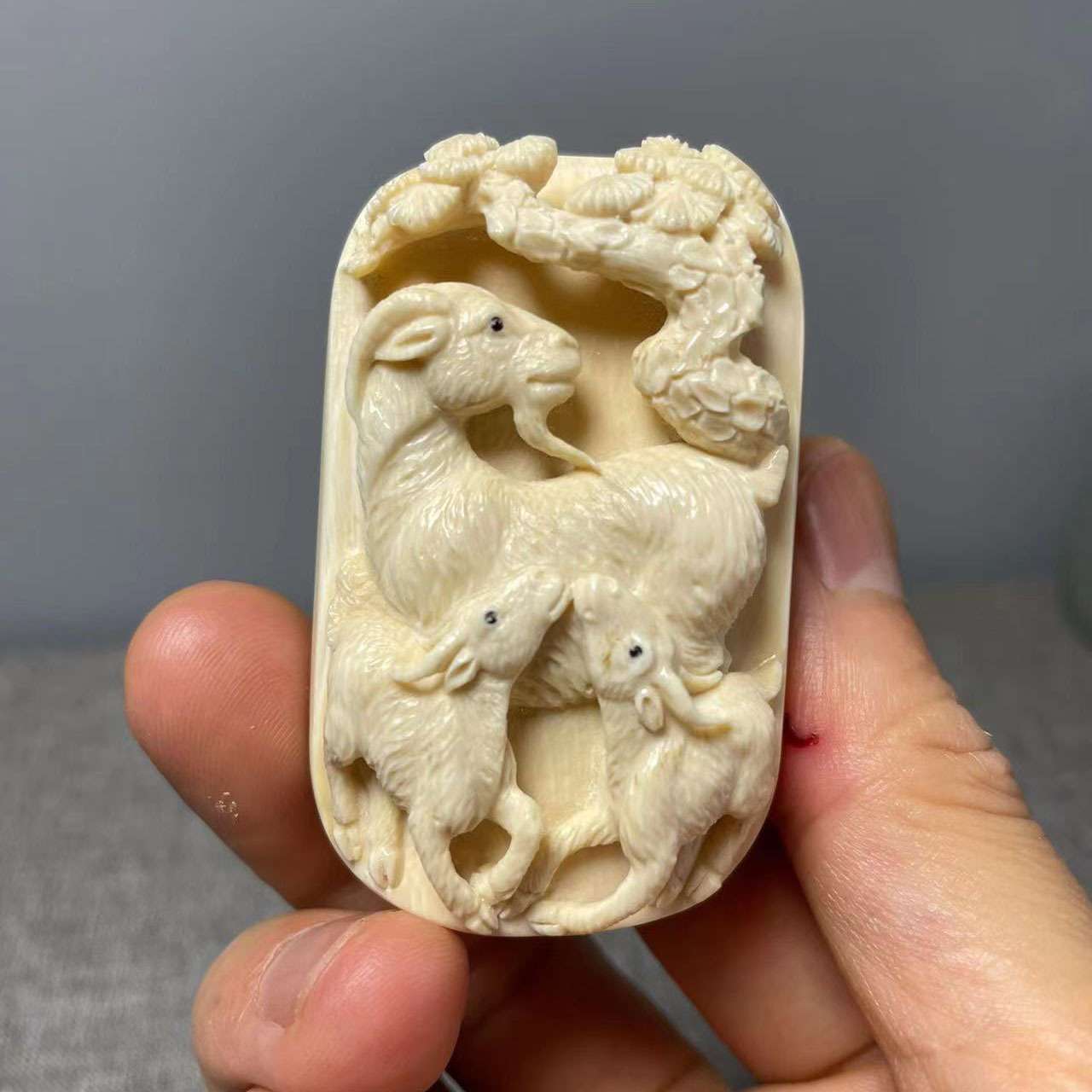 山羊开泰手工牌,大师工艺,线条流畅,收藏送礼佳品