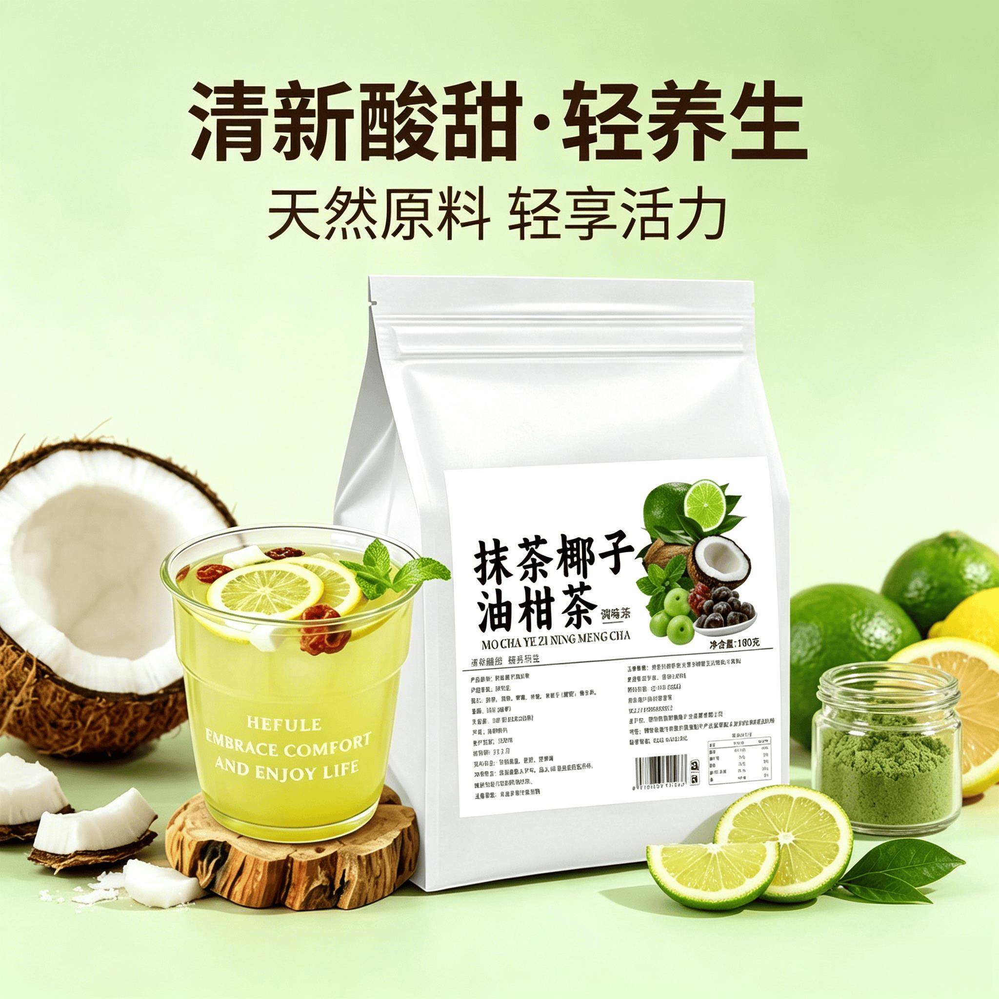 抹茶椰子油柑柠檬茶冷泡解腻花果茶话梅薄荷独立小包夏日办公室茶