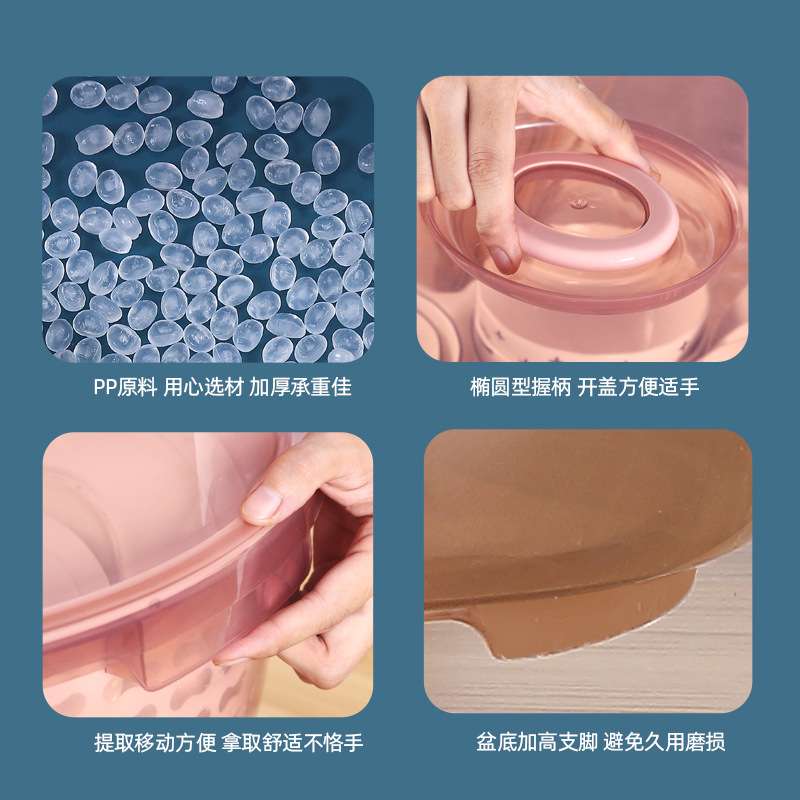 厨房家用带盖沥水碗架子置物架特大碗盆装碗碟塑料碗柜碗筷收纳盒
