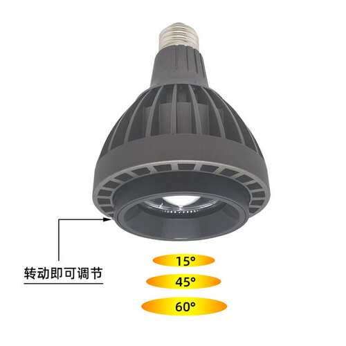 par30调焦射灯15-60度15W 20W调焦轨道灯博物馆超市服装店
