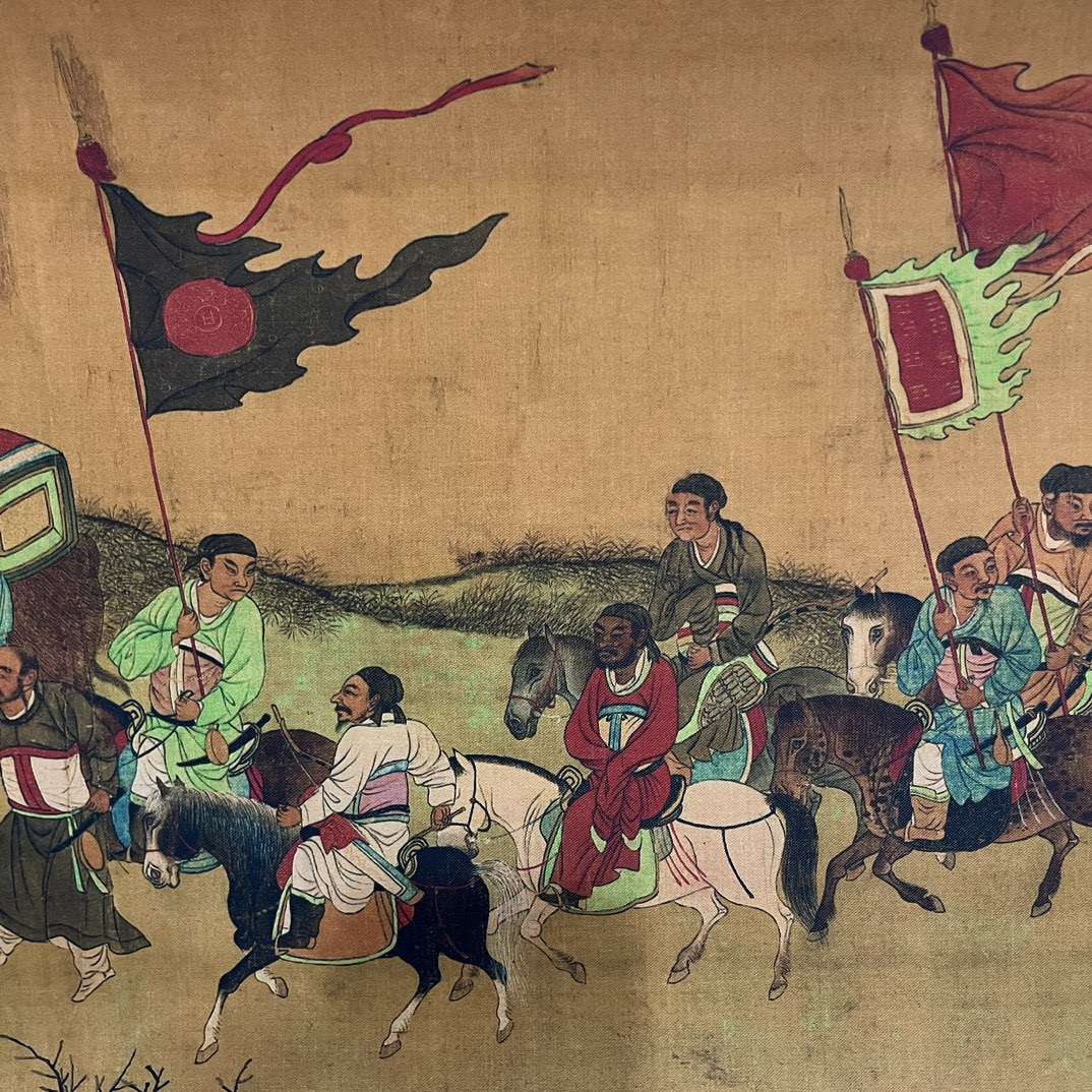 仿古名人字画 仇英文姬归汉 卷画卷轴客厅装饰画国画收藏挂画
