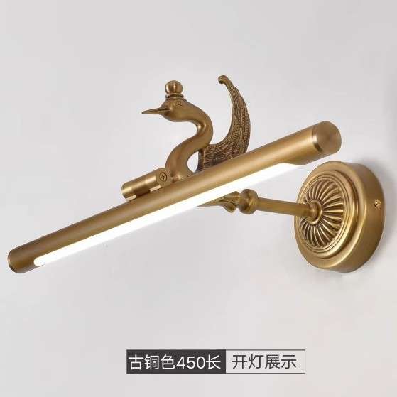 led防锈镜前灯美式全铜卫生间镜柜梳妆台灯现代简约浴室防水壁灯