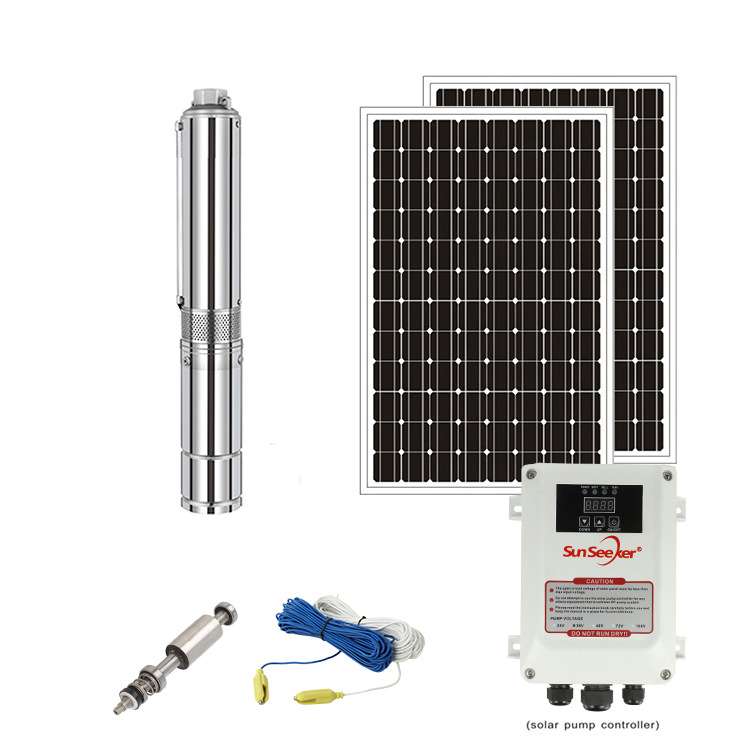 太阳能水泵灌溉系统 农用喷灌水泵光伏潜水泵 塑料叶轮泵微型水泵
