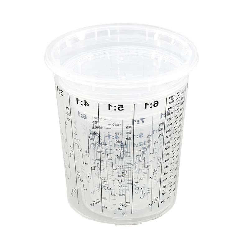 油漆调漆杯汽车涂料调色透明塑料带刻度容器混合漆搅拌密封杯混色