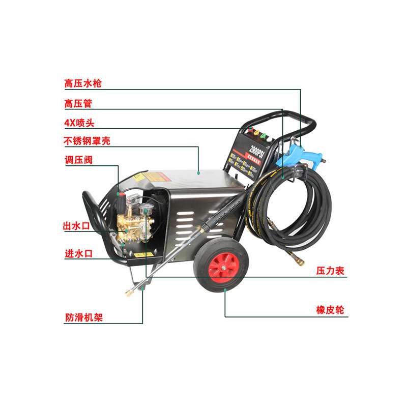 商用220/380V超高压力清洗机养殖场大功率智能控制洗车店专用机器