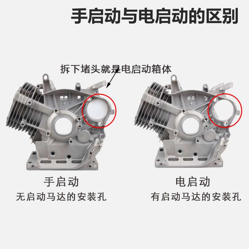 汽油机配件发电机微耕机水泵曲轴箱168f170缸体箱体总成活塞连杆