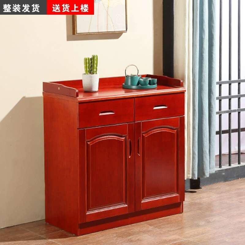 茶水柜实木简约现代酒柜餐边柜碗柜厨房储物柜靠墙饭店餐厅备餐柜