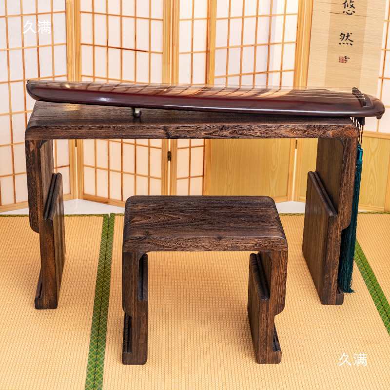 老桐木实木共鸣古琴桌 新中式仿古茶桌 禅意国学桌
