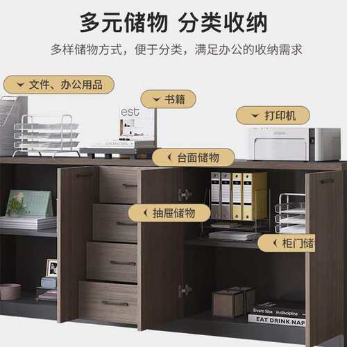 文件柜办公室矮柜落地边柜隔断收纳柜茶水小柜子储物柜靠墙置物柜