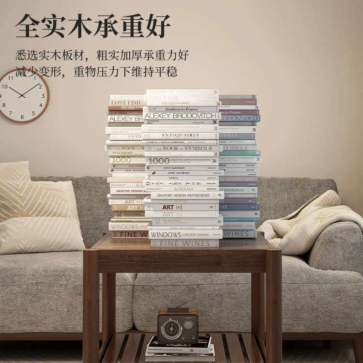 实木方桌子边几茶几客厅家用现代床头柜子家居阳台正方形茶桌收纳