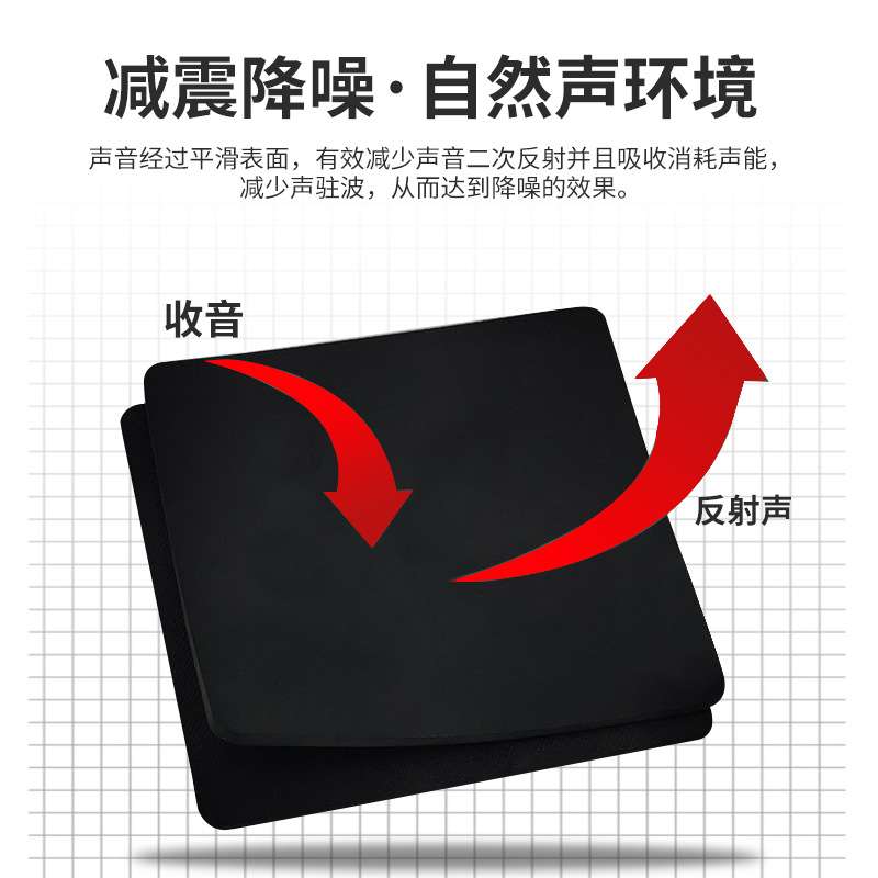 高密度环保阻尼隔音毡ktv吊顶吸音隔音棉室内隔音板墙体隔音材料