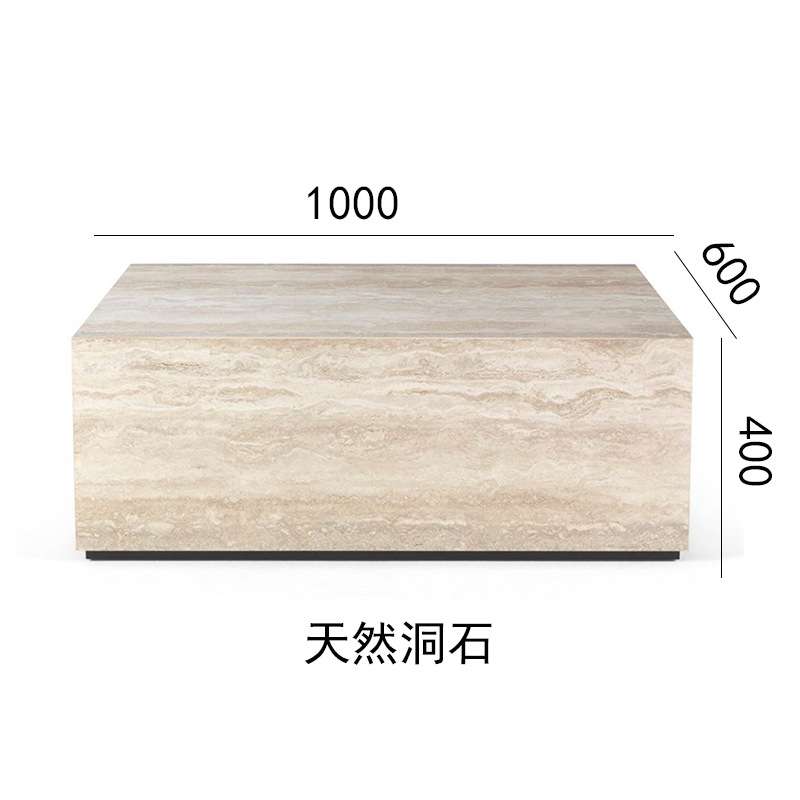 意式轻奢长方形大理石茶几设计师后现代简约客厅角几