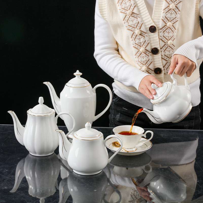陶瓷咖啡壶套装茶具茶壶奶壶陶茶壶大号凉水壶泡茶壶花茶壶大容量
