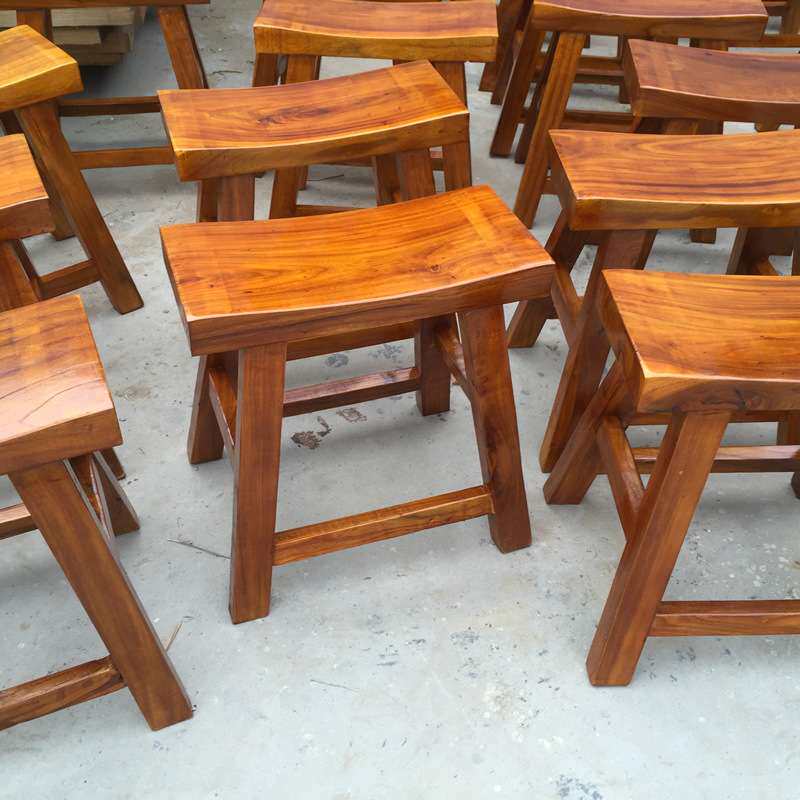 厂家销售榆木凳木头高板凳餐椅学校农家乐饭店火锅店餐桌椅