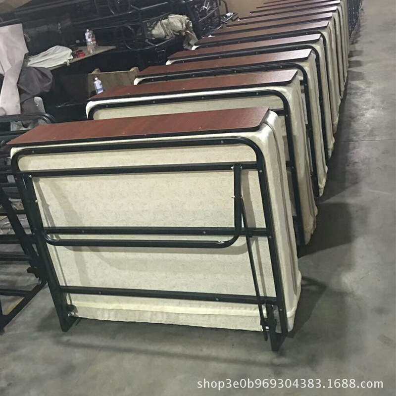 酒店加床折叠床客房用折叠床午休舒适家用保姆床可移动金属双人床