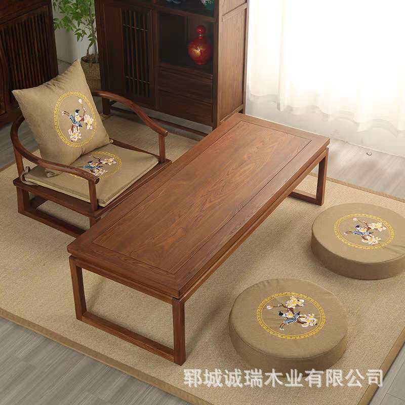 榆木榻榻米茶几实木飘窗小茶桌卧室床上矮桌子地台书法字画小茶几