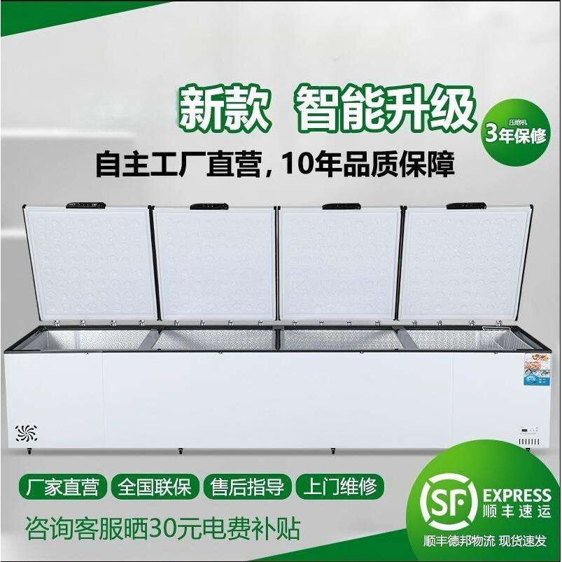110v铜管速冻卧式冷柜大冰柜冷藏柜商用大容量小冰柜冷冻柜家用