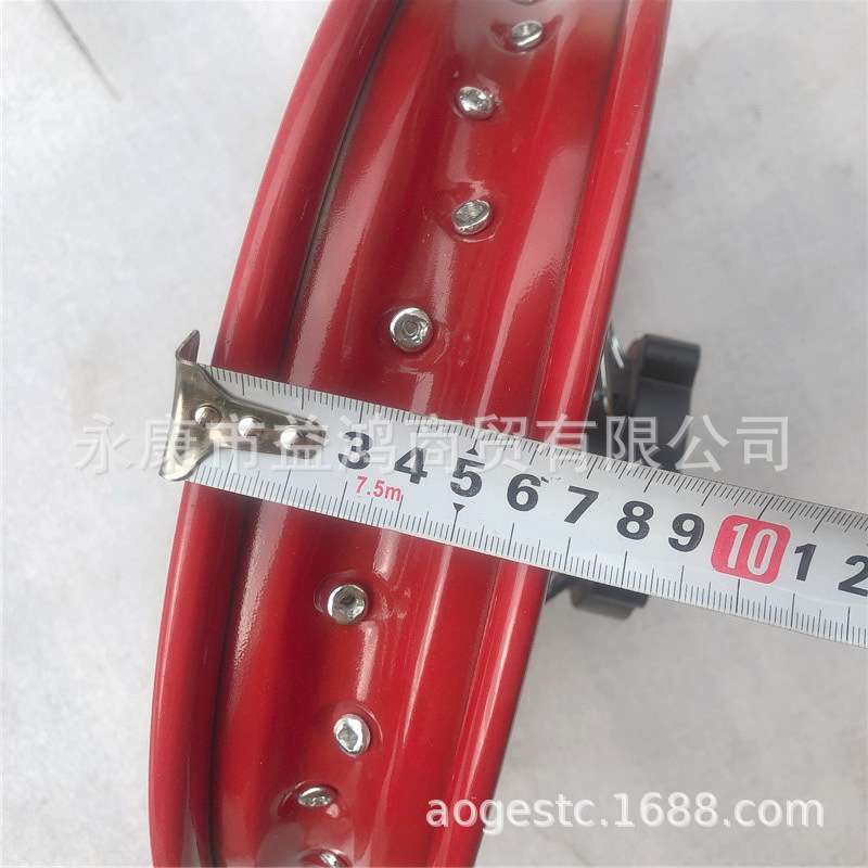 两轮摩托中高赛配件越野车轮毂 轮圈铁轮 加强鼓芯3.00-12寸钢丝