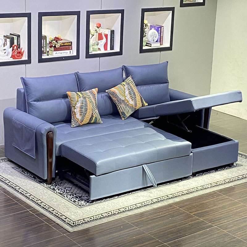 佛山储物沙发床小户型组合布艺沙发客厅三人转角两用折叠家具