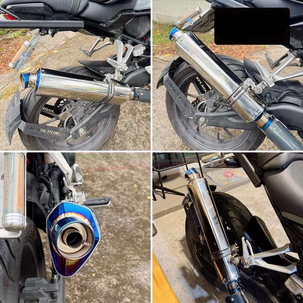 T58 over尾段排气管 不锈钢耐高温 51MM通用450SR 赛600 NINJA400