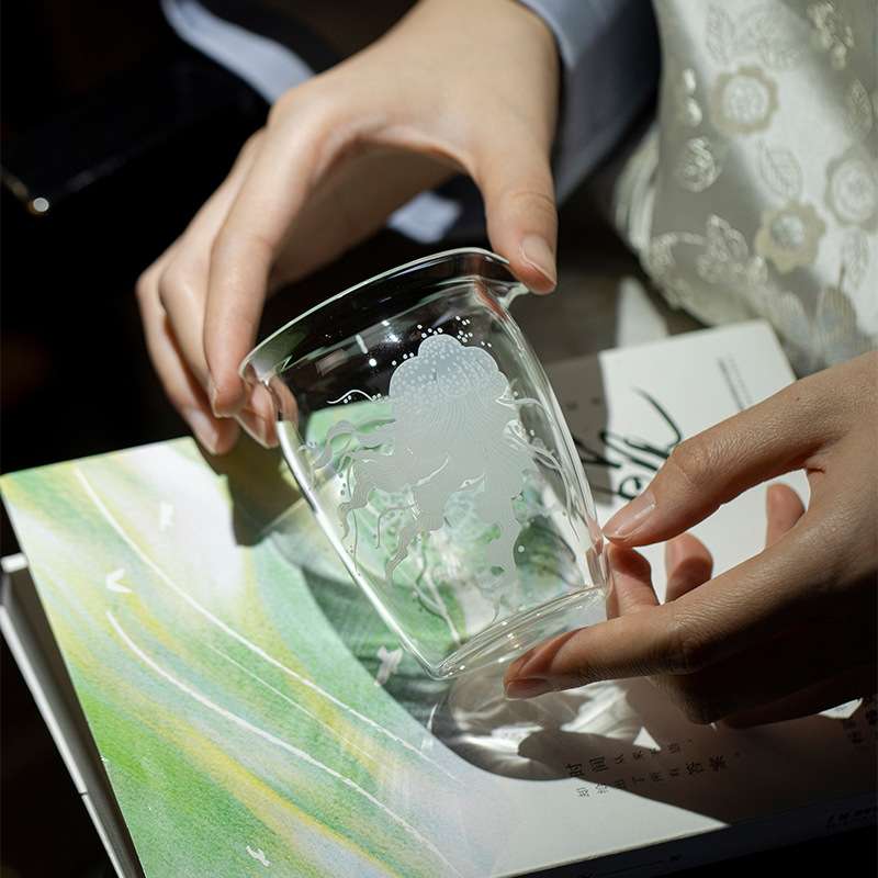 墨己瑞璃梦幻水母玻璃公道杯茶具配件高颜值分茶器家用茶海匀杯