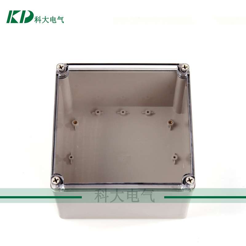 200*200*130mm正方形透明塑料盒子 工程塑料接线盒 防水接线盒