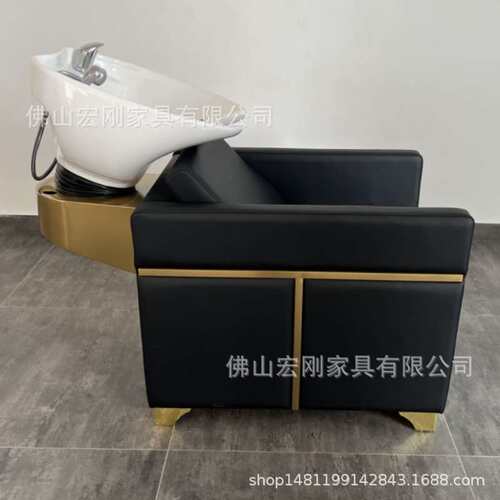 理发店专用半躺式洗头床发廊美发店按摩洗头床半躺式陶瓷盆冲水床