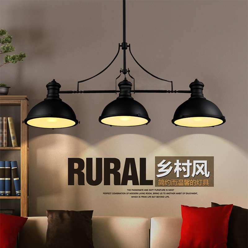 升降滑轮吊灯 美式简约工业风餐厅灯创意吧台服装店咖啡厅伸缩灯