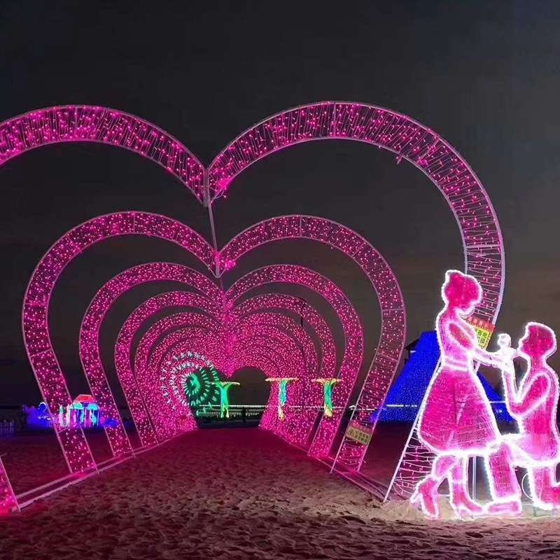 灯展灯光节拱门造型灯网红打卡爱心创意灯灯带灯串户外装饰景观灯