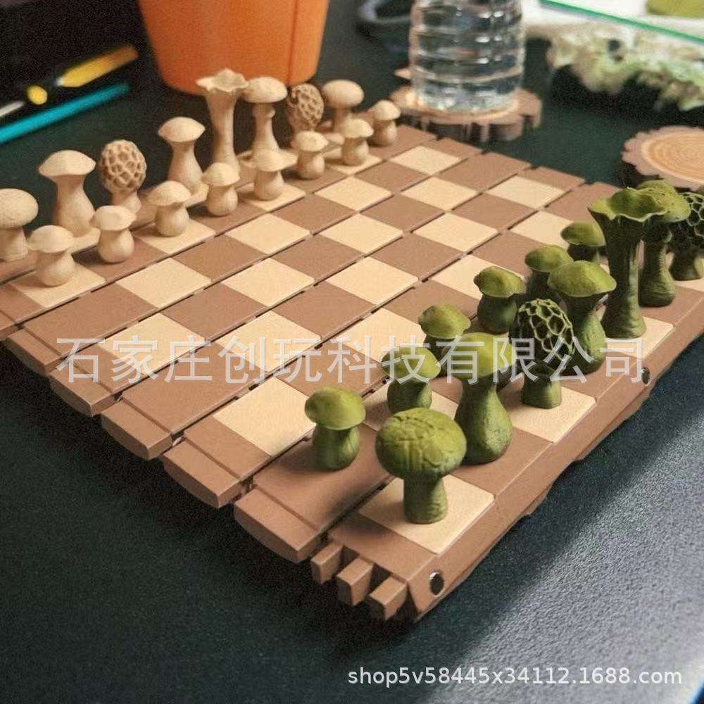 Roll-Up Forest Chess Set - Log 卷起式森林象棋套装3d打印爆款