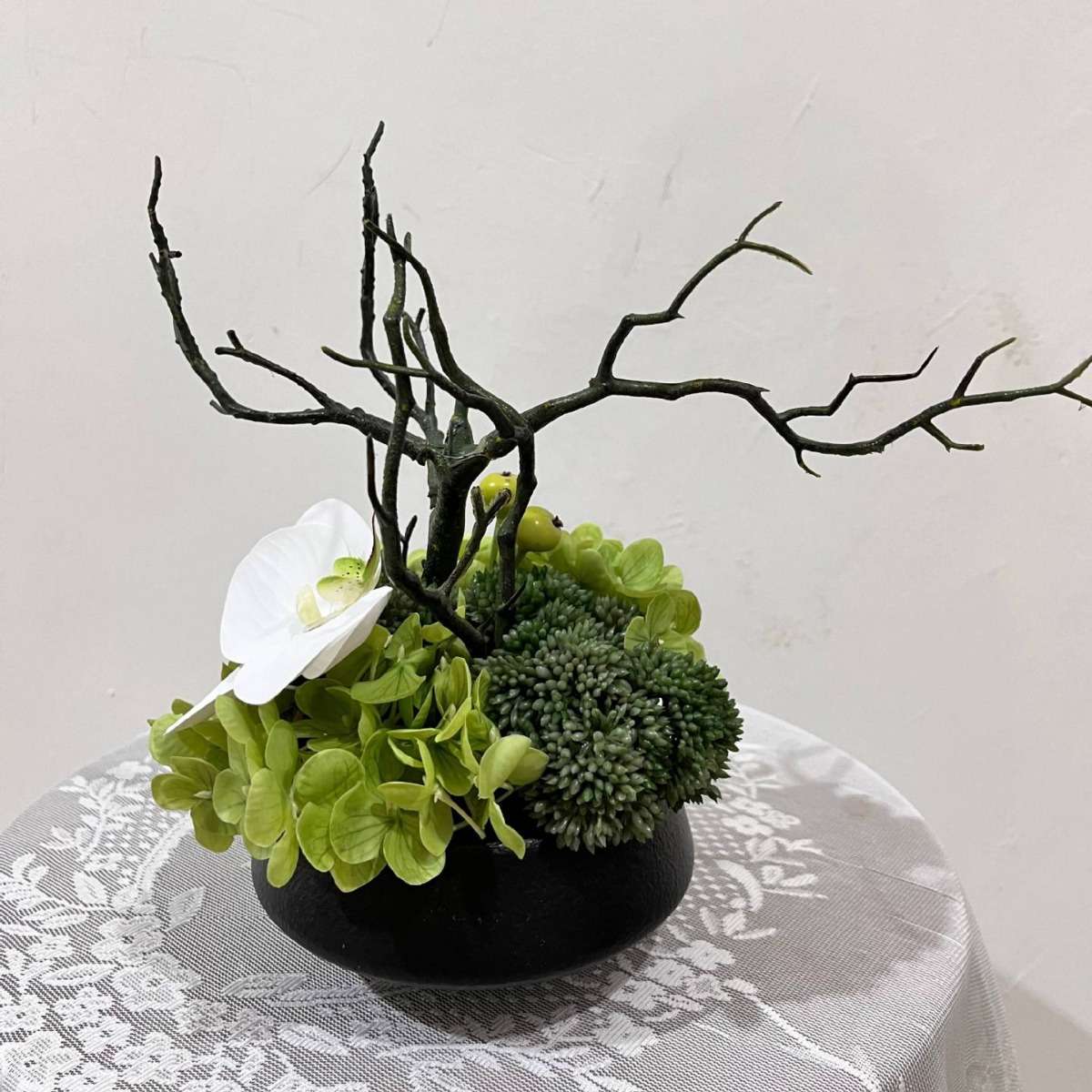 含阳 仿真花 成品现插装饰花 家居酒店橱窗吧台装饰清新仿真花盆