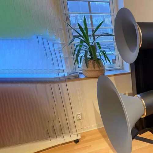 玻璃钢双8寸低音HIFI发烧级音箱喇叭花号角专业T618落地音响外壳