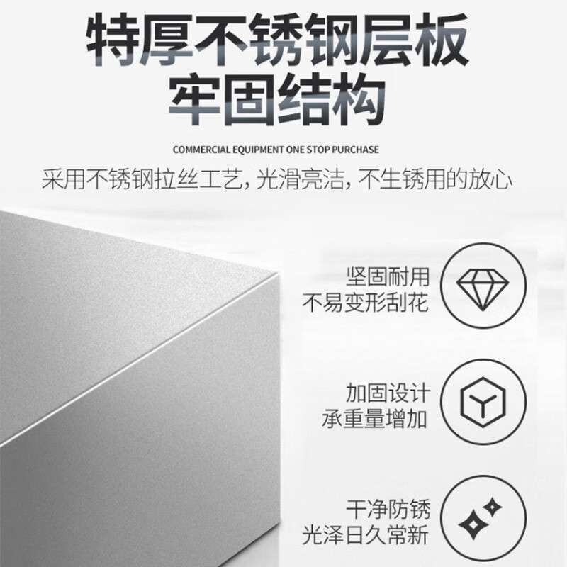 乐创商用饭店餐厅货架五层201不锈钢储物货架厨房置物架收纳架子