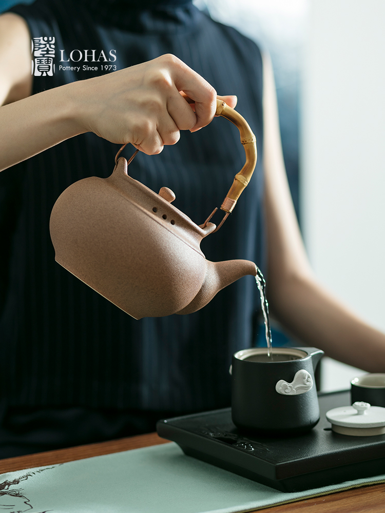 陆宝陶瓷宝满烧水陶壶煮茶炉烧茶壶耐热家用围炉煮茶煮普洱白茶壶