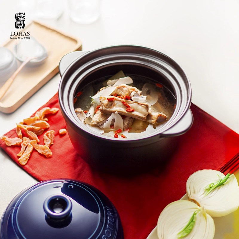 陆宝陶瓷官方旗舰店乐彩单层盖陶锅家用厨房炊饭煲汤炖煮耐热锅