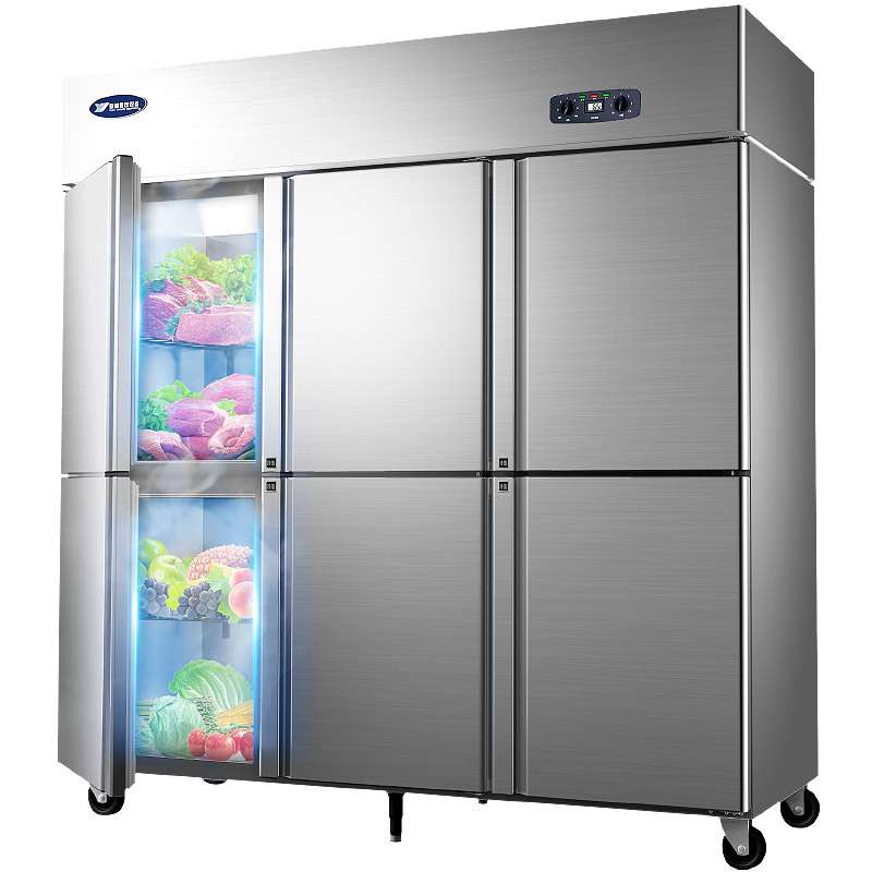 银都六门冰箱商用冷柜鲜肉柜全冷冻六门冰柜速冻生鲜柜冷藏保鲜柜