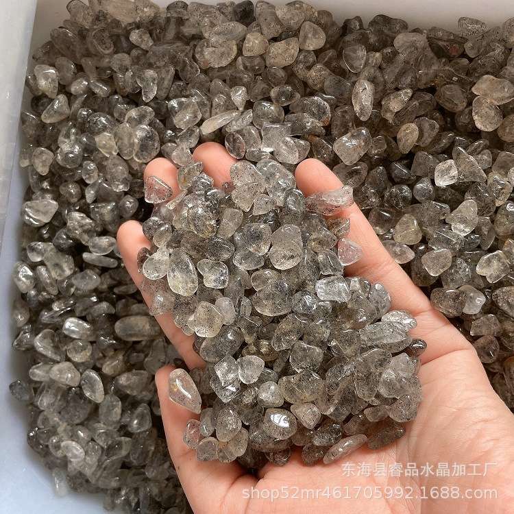 厂家 天然火龙果碎石白水晶黄水晶鱼缸花盆扩香小颗粒消磁石