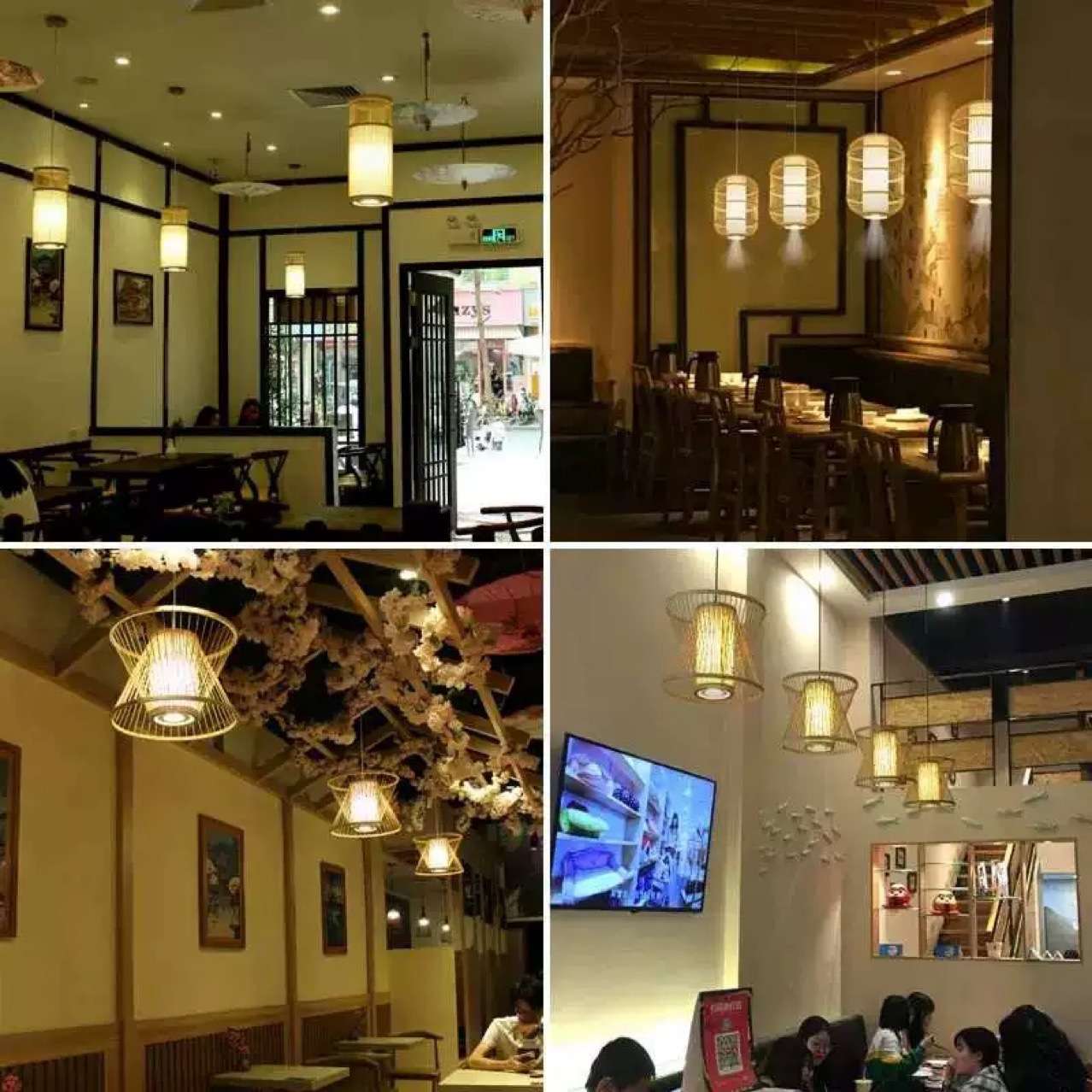 竹艺餐厅吊灯禅意餐馆火锅店饭店大酒店茶楼日式田园民宿新中式