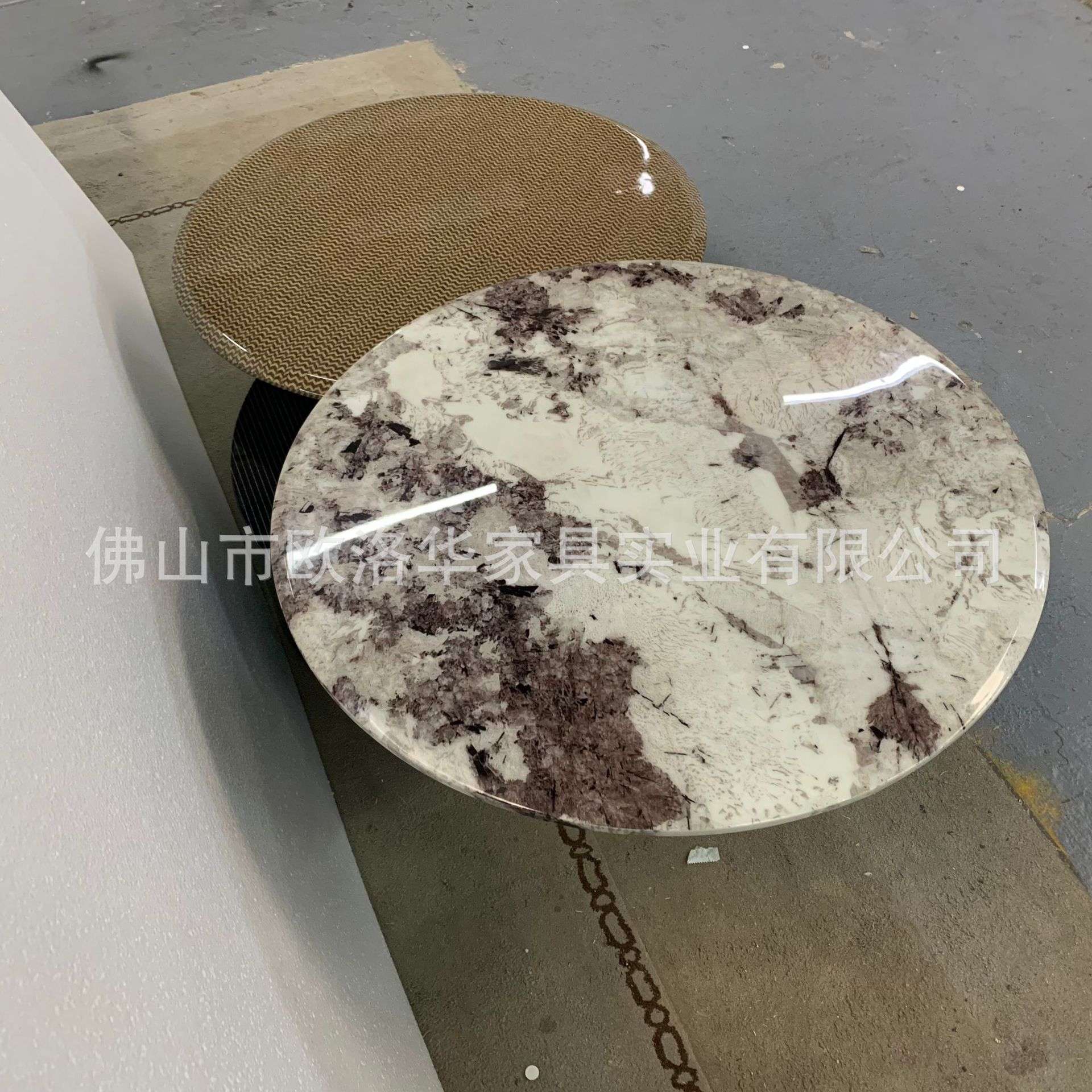 沙发茶几组合茶几大理石面钢琴烤漆油漆面组合茶几