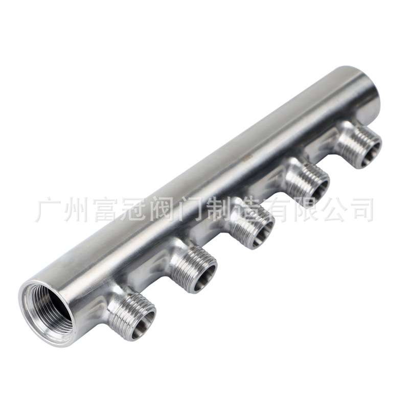 304不锈钢自来水分水器 6分内牙进4分外牙出分路集水器分流管接头
