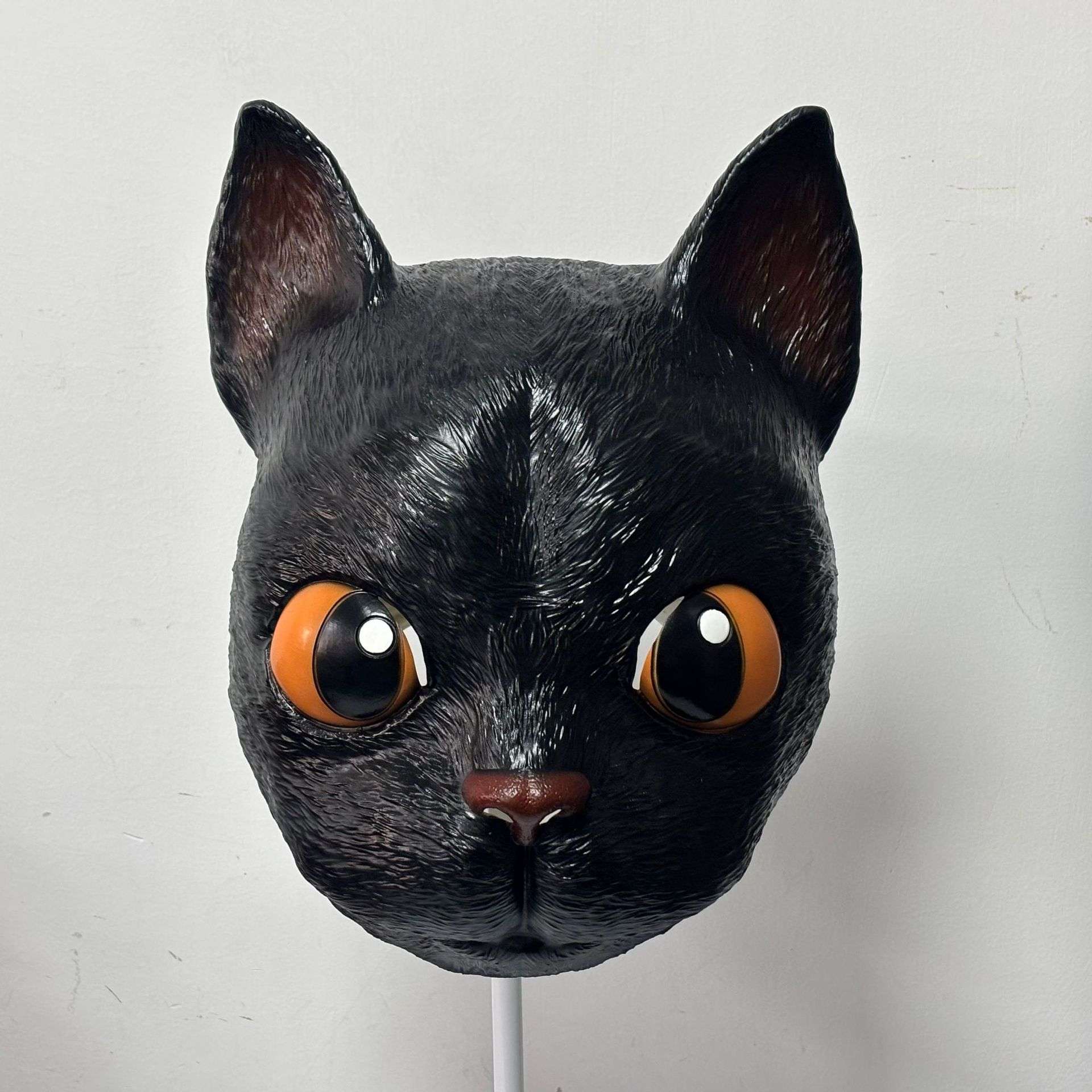 跨境 黑猫乳胶头套 影视猫猫的奇幻漂流 动物面具头套万圣节道具
