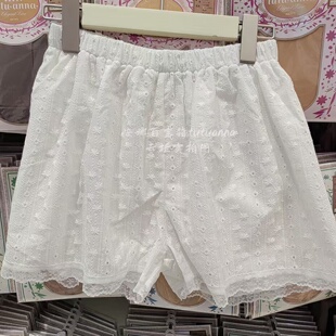 tutuanna26夏甜美蕾丝花边防走光打底裤女纯棉安全裤白色短裤新品