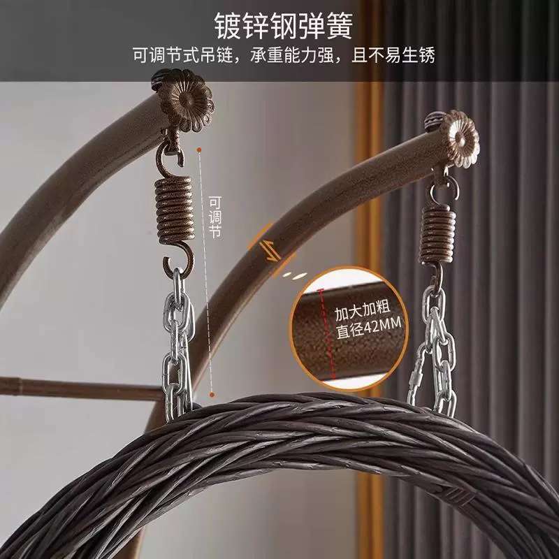 休闲别墅阳台秋千家具户外庭院花园网红懒人藤椅露台秋千防雨防晒