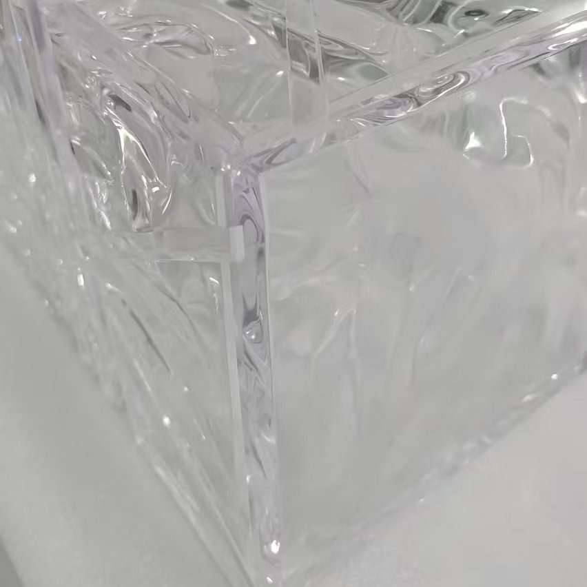 亚克力水波纹板展示台工艺品 有机玻璃特殊纹理板展示架