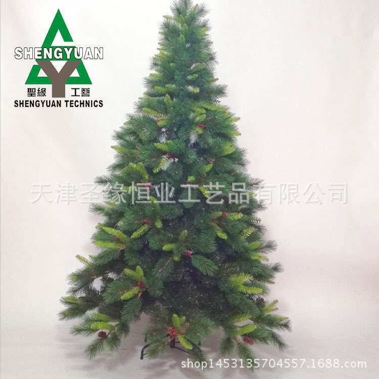 增大加粗圣诞装饰摆件加密圣诞树 聖誕树 松针烫头混合叶树