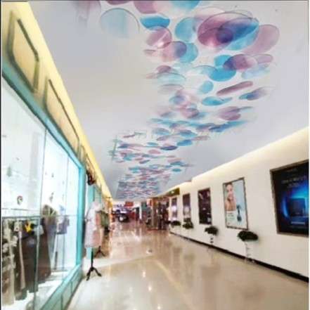 天亨艺术彩色空中吊饰酒店大堂商场中庭挂饰售楼部天花幼儿园装饰