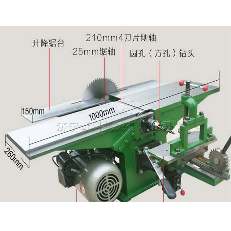 多功能木工刨床 木工斜口平刨床 木工台刨 锯床 单面压刨机