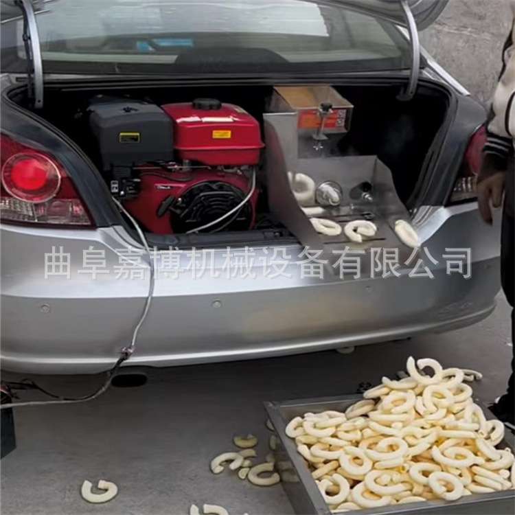 出口阿富汗玉米棒膨化机 双机头面粉玉米整粒月牙弯机自动切断