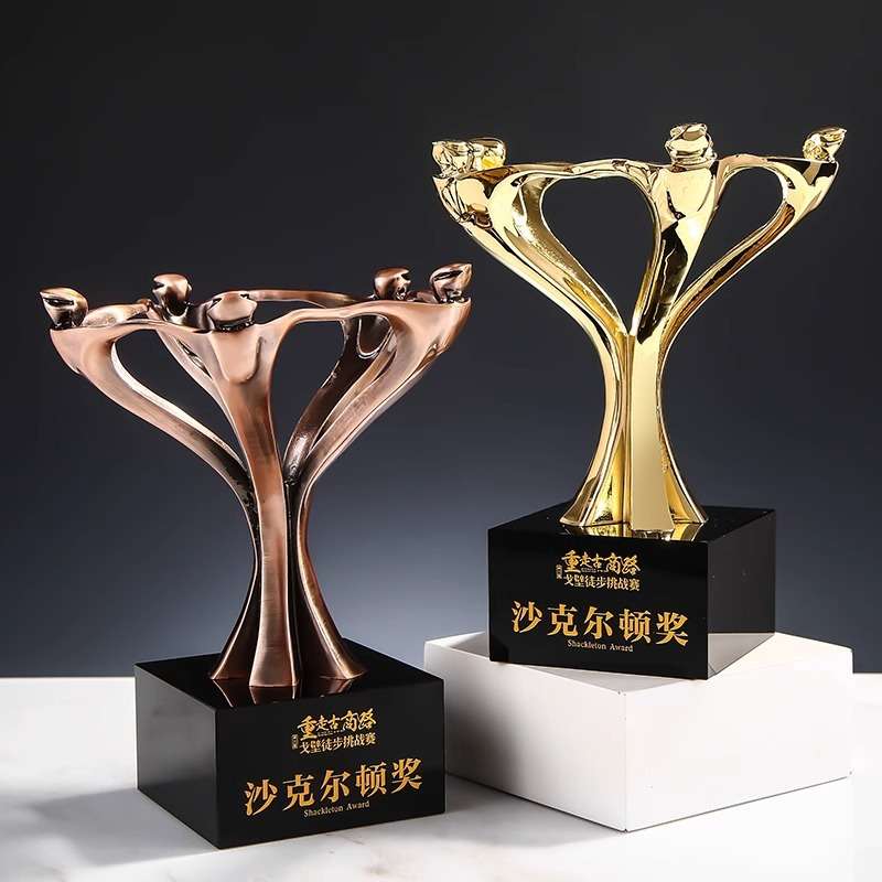金属奖杯创意团体共赢公司团体奖五人优秀团队合作伙伴奖杯